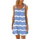 thumbnail image 1 of Vestido de Verano para las Mujeres Impreso sin Mangas Cuello Redondo, Suelto de Rodilla de Longitud Vestido Casual para la Primavera, 1 of 5