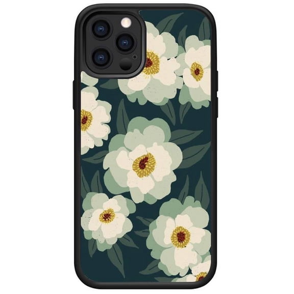 Compatible with iPhone 11 Pro case Soft TPU Glossy Flower Pattern Phone Case for Women and Girls