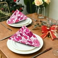 thumbnail image 3 of GZHJMY Valentine's Day Heart Cloth Napkins 4 Pack - 20x20In Soft Washable Dinner Napkin Home Decor Napkin for Dinners Weddings Cocktail Kitchen Decorative Washcloths, 3 of 7