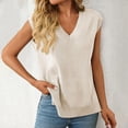 thumbnail image 2 of Timegard Womens Tank Top V Neck Cap Sleeve Comfy Loose Knit Tee Shirts Side Split Solid Color Summer, 2 of 7