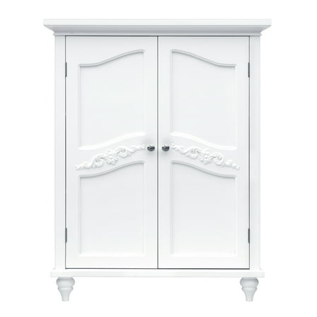 Teamson Home Versailles Freestanding Two-Door Floor Accent Cabinet, White