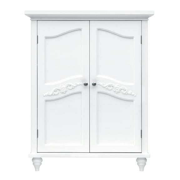 Teamson Home Versailles Freestanding Two-Door Floor Accent Cabinet, White