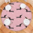 thumbnail image 2 of Cute Cartoon Dachshund Round Fitted Tablecloth with Elastic Edge,Dining Table Cover Waterproof,Outdoor Round Tablecloth for Camping,Dining,Indoor and Outdoor, 2 of 7