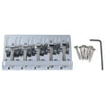 thumbnail image 2 of Bass Tailpiece Bridge, Metal Electric Bass Bridge Stable Performance Fixed Structure Easy Installation with Screws Wrench for 5 String Basses Silver,Black, 2 of 7