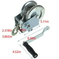 thumbnail image 2 of munirater 1600lbs Hand Winch Boat Trailer Winch with 10m 32ft Steel Cable, Crank Cable Gear Winch with Hook, Heavy Duty Hand Winch with 4.1:1 Ratio for Boat, Trailer or ATV, 2 of 6