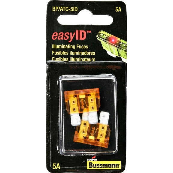 Bussmann BP/ATC-5ID easyID Illuminating Blade Fuse, (Pack of 2)