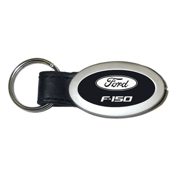 Au-TOMOTIVE GOLD F-150 Black Oval Leather Key Fob