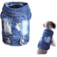 thumbnail image 1 of Vintage lavado chaqueta de mezclilla mono azul Jean ropa para perro pequeño mascota (S), 1 of 5