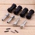thumbnail image 2 of 4Pcs Aluminum RC Car 12Mm Hex Wheel Hub Drive Adaptor Extension Combiner Coupler for 1/10 Crawler SCX10 D90,Black 20Mm, 2 of 3