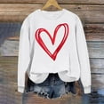 thumbnail image 2 of Valentine's Day Sweatshirts for Women Comfy Fleece Lined Pullover Crewneck Long Sleeve Shirts Tops, 2 of 4