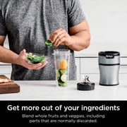 Ninja Nutri-Blender Plus Compact Personal Blender, 900-Peak-Watt Motor, Frozen Drinks, Smoothies, Sauces & More, (3) 20 oz. To-Go Cups, (2) Spout Lids & (1) Storage Lid, Dishwasher Safe, BN301 Silver