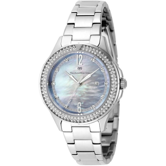 Technomarine TM-826007 Women's Luna White and Blue Mop Dial Watch
