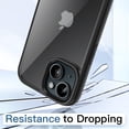 thumbnail image 4 of JETech Case for iPhone 15 6.1-Inch, Shockproof Phone Bumper Cover, Solid Color Matte TPU Frame, Anti-Scratch Clear Back (Black), 4 of 6