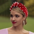 thumbnail image 1 of Knotted Nail Pearl Headband Retro Middle Knot Velvet Headband Hair Accessory, 1 of 6