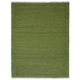 thumbnail image 6 of Rugsotic Carpets Hand Woven Flat Weave Kilim Cotton & Polyester Eco-Friendly Area Rugs - 4'X6', Rectangle, Green, Plain Solid Design, Low Pile Handmade Area Rugs For Living Room, Bed Room (Dcp111), 6 of 9