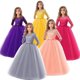 thumbnail image 2 of Vestido de princesa para boda, vestido de encaje de manga media, vestido de piano para niñas, 5 colores, 2 of 5