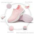 thumbnail image 4 of YHOON Girls Slip on Shoes Lightweight Breathable Walking Shoes Child School Sneakers Pink Big Kid Size 3, 4 of 7