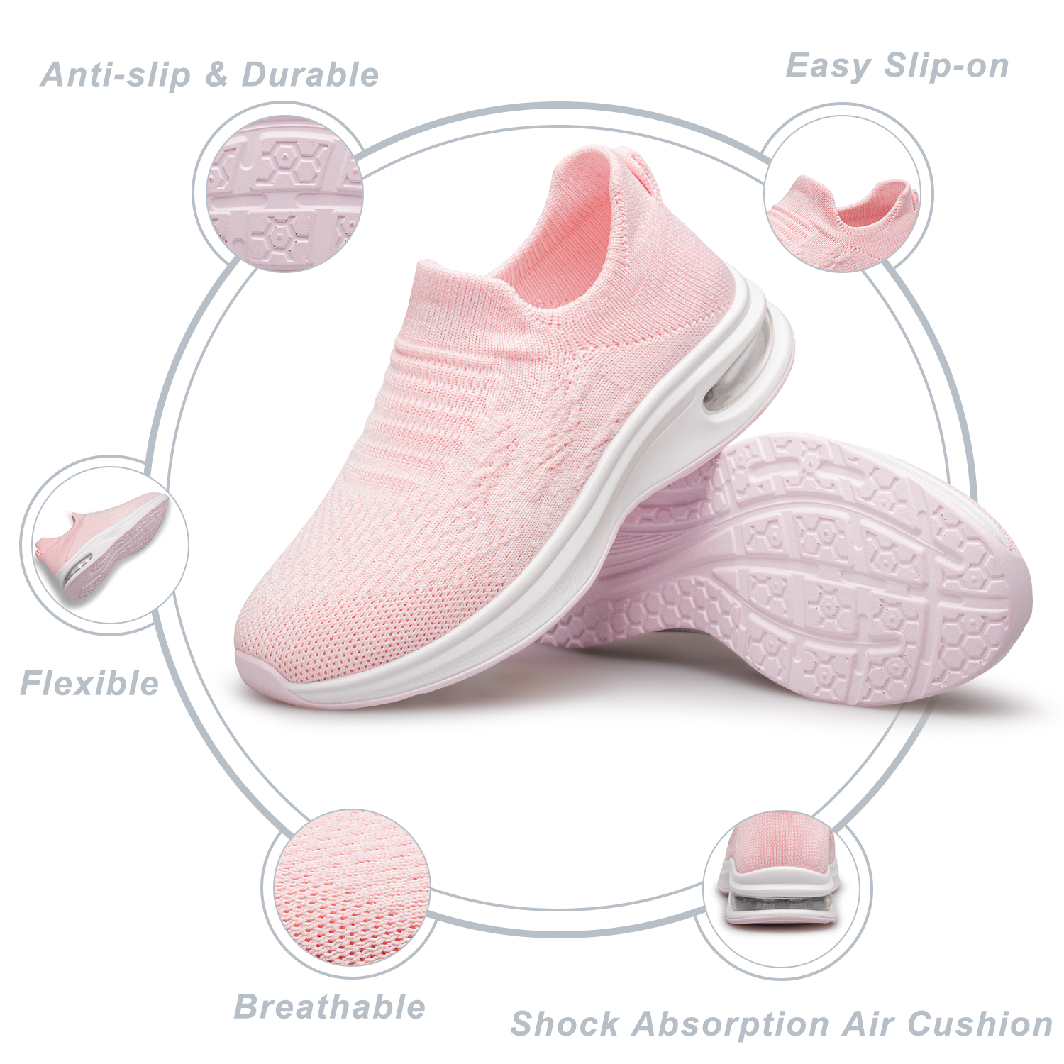 YHOON Girls Slip-On Lightweight School Sneaker photo 4