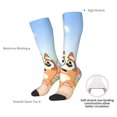 thumbnail image 4 of Masiiu Bluey Print Adult Crew socks, Comfortable Novelty Colorful Patterned, Breathable, Stylish Colorblock for Men Women, 4 of 6