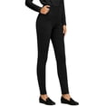 thumbnail image 2 of Siminsem Women's Stretchy Straight Leg Work Pants with Pockets Pull On Dress Slacks High Waisted Tummy Control Business Casual Trousers for Office Travel 1PC,Black,L, 2 of 9