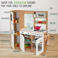 thumbnail image 5 of Lil' Jumbl Kids Kitchen Set, Wooden Pretend Play Kitchen with Sounds & Accessories, 5 of 6