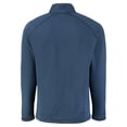 thumbnail image 3 of Men's Cutter & Buck Heather Navy New York Mets Peshastin Eco Fleece Recycled Raglan Quarter-Zip Top, 3 of 3
