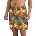 thumbnail image 2 of Goofa Colorful Hawaii Palms Printed Mens Swim Trunks Summer Quick Dry Short Beach Swimwear Bathing Suits-Small, 2 of 9