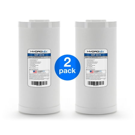 2 Pack - Hydronix SDP-4510 Dual Purpose Radial Flow Cartridge 4.5" x 10"