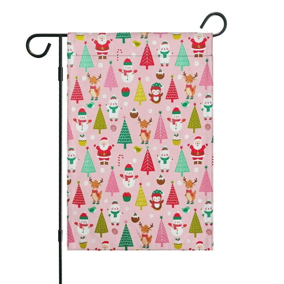 Christmas Garden Flag - Double Sided 12x18 Inch, Seasonal Outdoor Decor for Yard, Lawn,House - Family,Friends,Christmas.