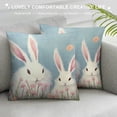 thumbnail image 3 of HENGT  Easter Pillow Cover Rabbit Ears Floral Decorations Holiday Farmhouse Spring Pillow Case for Home Sofa Couch Decor, 3 of 5