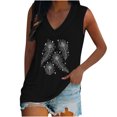 thumbnail image 1 of Moda mujer damas cuello en V suelta Tops Casual camiseta sin mangas blusa chaleco Pompotops  lopia998470, 1 of 5