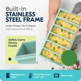 thumbnail image 2 of 1/2 Cup Silicone Freezer Molds with Lid, Soup Container Style Ice Cube Trays for Freezer - for freezing Soup Sauce Broth Leftovers, Dishwasher & Oven Safe 2 Pack, 2 of 6