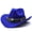 AB224 Blue, variant on Stylish Kids Jazz Cap With Fly Brim Solid Color Adjustable Classic Hat For Children Boys Girls Western Cowboy Dress Up Party Headwear Khaki