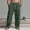 Army Green, variant on Mens Cotton Linen Cargo Pants Summer Beach Baggy Pants Wide Leg Drawstring Lounge Trousers Big and Tall Size S-3XL Army Green