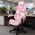 thumbnail image 4 of HUIACONG Pink Butterfly Gaming Chair Covers 4 Pieces Anti-Scratch Gaming Chair Protective Cover from Cats with Zipper All-Season Weather Resistant Machine Washable, 4 of 6