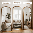 thumbnail image 6 of GRAHMCY 69"x28" Vintage Arched Full Length Mirror Floor Mirror, Antique Gold, 6 of 7