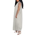 thumbnail image 3 of Jalioing Women's Sweatshirt Dress Oversized Sleeveless Hooded Maxi Dresses Solid Casual Hoodie Dress with Pocket, 3 of 6