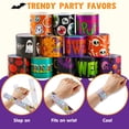 thumbnail image 6 of Joyfy 100 Pcs Halloween Slap Bracelets for Kids,Halloween Toys Bulk with Spider,Pumpkins,Animal Print for Prizes Gift Trick or Treat Party Favors,Halloween Crafts for Kids,Classroom Favors, 6 of 6