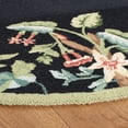 thumbnail image 3 of Safavieh Chelsea Deloris Bordered Wool Area Rug, Black/Green, 5'6" x 5'6" Round, 3 of 8