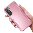 thumbnail image 3 of ULAK Samsung Galaxy S21 Case, 3 in 1 Sturdy Protective Hybrid Shock Absorbent Anti-Scratch Phone Case for S21 5G,  Pink, 3 of 9