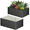 Dark Gray, variant on 2-Pack Large Raised Garden Bed Kit with Open Base,Outdoor Galvanized Metal Patio Planter Box with Safety Rubber & Gloves for Vegetables Flowers
