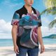 thumbnail image 3 of Fotbe Blue Lipped Pit Viper And Three Pink Roses Camisa Hawaiana para Hombre Unisex – Camisa Casual de Verano con Botones de Manga Corta de Algodón y Lino,3X-Large, 3 of 7