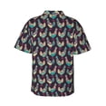 thumbnail image 4 of Xecao Bohemian Chicken print Hawaiian shirt - a stylish short-sleeve button-down for men, perfect for casual beach and tropical outings., 4 of 9