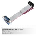 thumbnail image 3 of 16Pin Flat Ribbon Cable Gray DB15 Male to FC-16P 2.54mm Pitch 20cm Length DB Serial Port Cable for Computer, LED Display, DVD with 2 Screws, 3 of 7