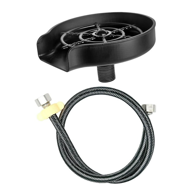 Rociador de fregadero de cocina de plástico, accesorios para fregadero de cocina, enjuagador de tazas, dispositivo de descarga Arandela de vaso Manguera de 50 cm