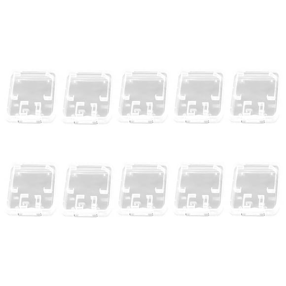 Injueey Caja de almacenamiento de tarjeta de memoria para teléfono móvil con cámara de 10 piezas con tapa, funda portátil para teléfono Electrónica miscelánea