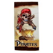 Luxurious - Pirates Ship - 100% Cotton Velour Beach Towel  Soft, Absorbent, and Stylish!