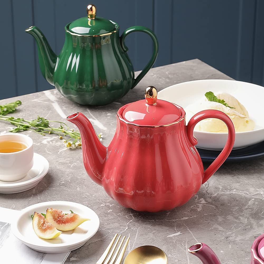 Xianreng Royal Teapot, Ceramic Tea Pot With Removable Stainless