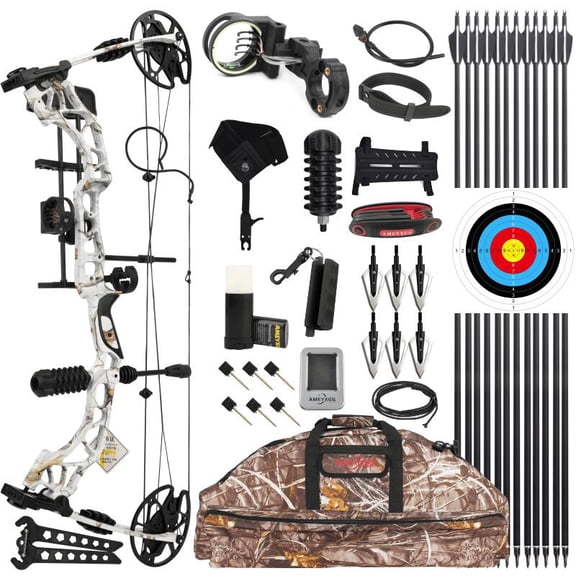 Compound Bow Set 80% Effort Reduction Adjustable 35-70 lbs Adult Archery Set Outdoor Archery Specialized Bow Includes Complete Accessories Suitable for Professionals and Beginners Archery Equipment