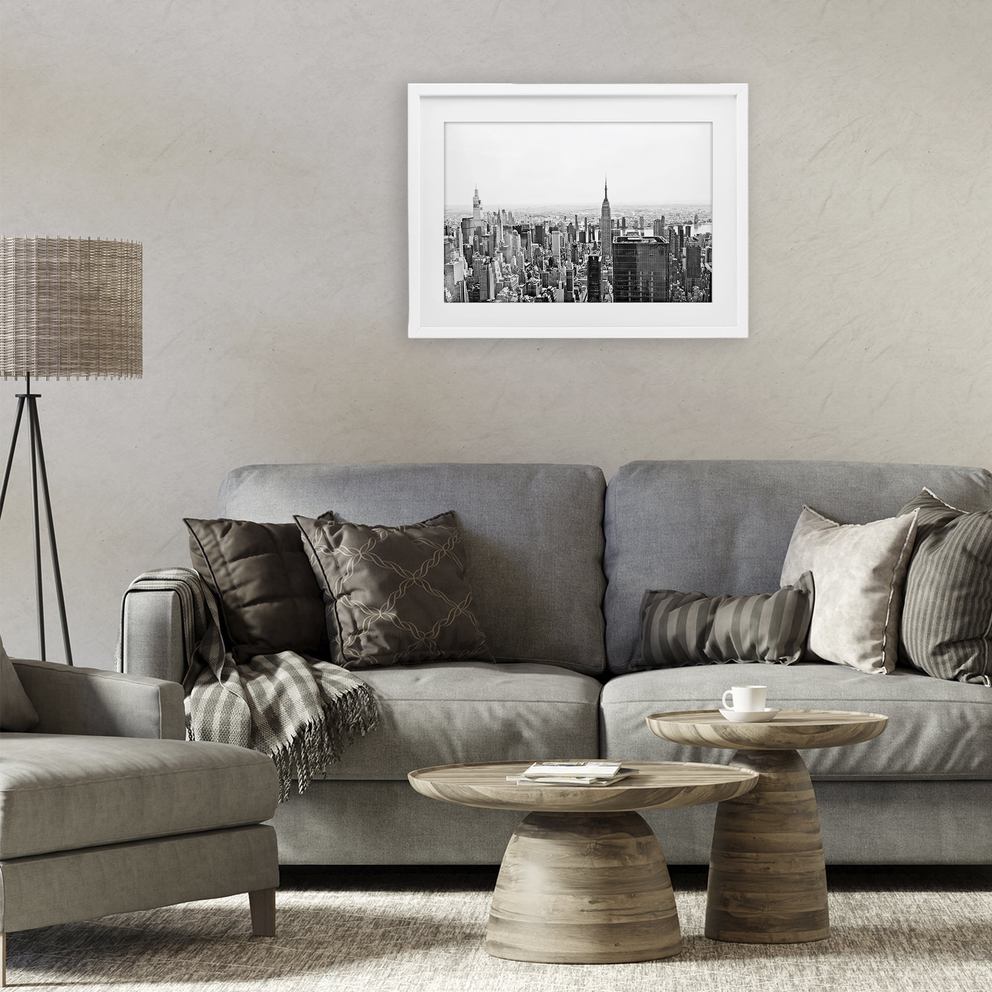 Stupell Industries New York City Scape View White Framed Print Under Glass, design by Kali Wilson